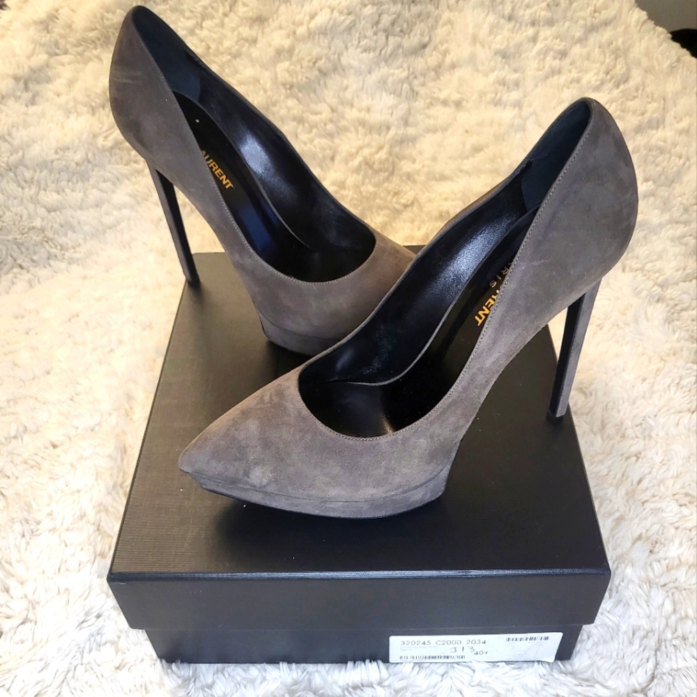 Suede Saint Laurent Heels
